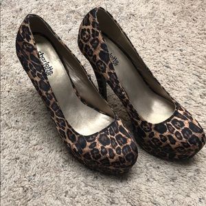 Animal Print Platform High Heels
